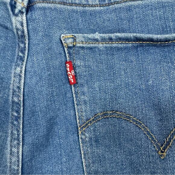 Levi’s 725 High Rise Bootcut Jeans Womens 32 Blue Stretch Denim Casual Zip Fly - Picture 7 of 15